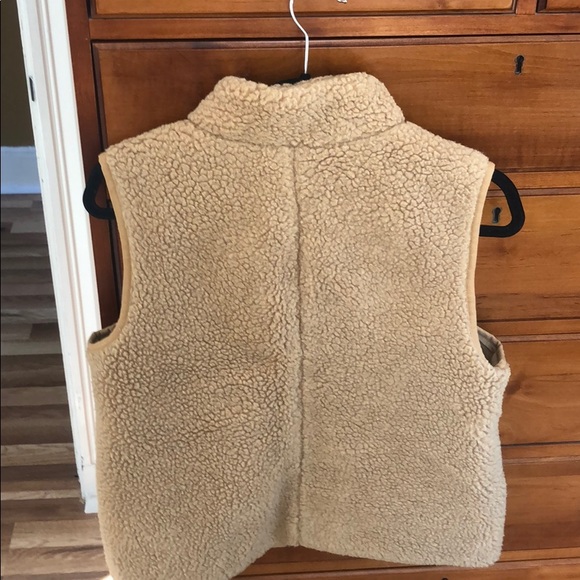 Camel color JCrew vest. Gold zipper/accents. - Picture 4 of 4